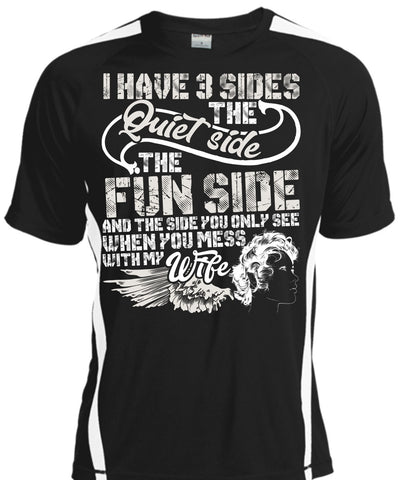 A black t-shirt with the shopify logo