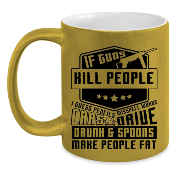 Cool Car Drivers Coffee Mug, Cars Drive Drunk And Spoons Accent Mug