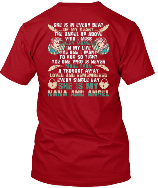 She Is My Nana And Angel T Shirt, Beat Of My Heart T Shirt