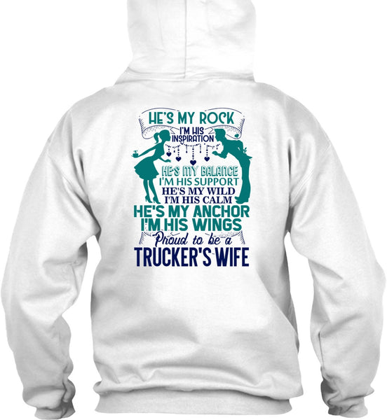 Proud To Be A Trucker's Wife T Shirt, I Love Trucking T Shirt