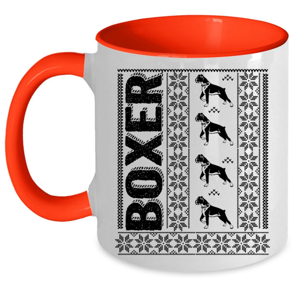 Christmas Gift For Daughter Coffee Mug, Cute Boxer Accent Mug