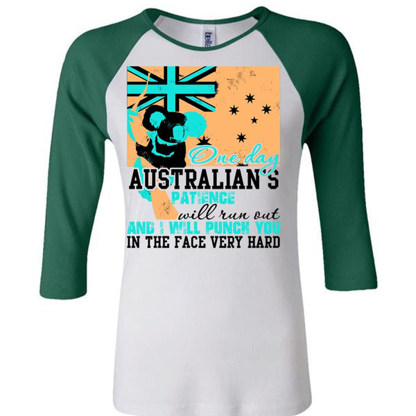 On Day Australian's Patience T Shirt, I Love Veteran T Shirt, Awesome T-Shirts