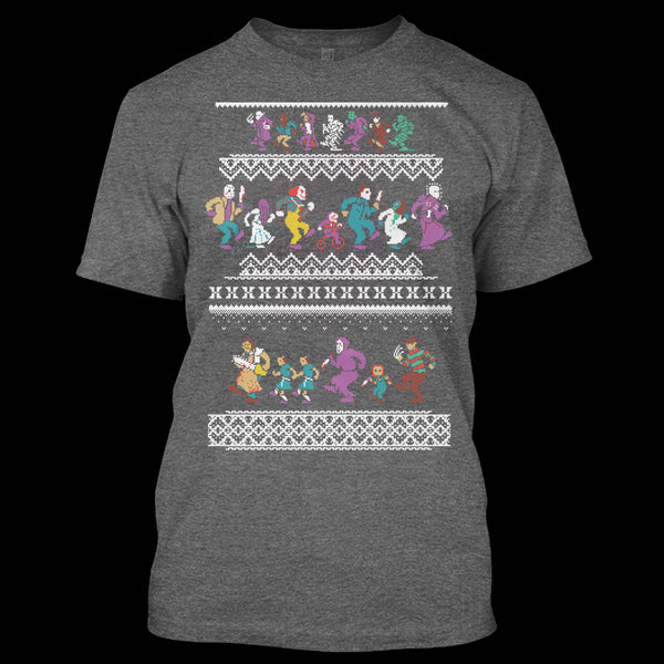 A black t-shirt with the shopify logo