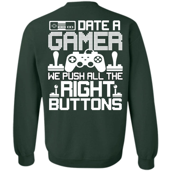 Right Buttons T Shirt, I Love Gaming Sweatshirt