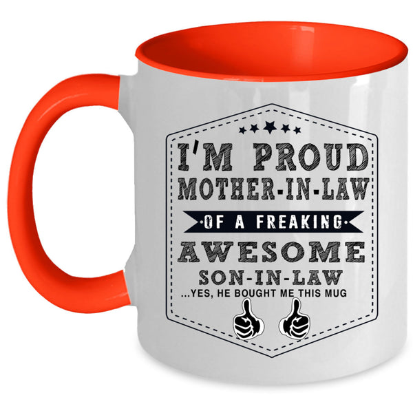Awesome Son In Law Coffee Mug, Mother In Law Accent Mug