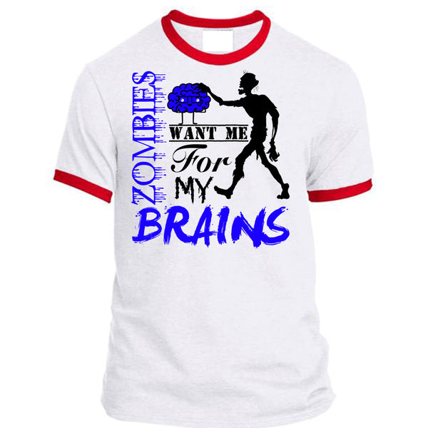 Zombies Want Me For My Brains T Shirt, Wait For Halloween T Shirt, Awesome T-Shirts