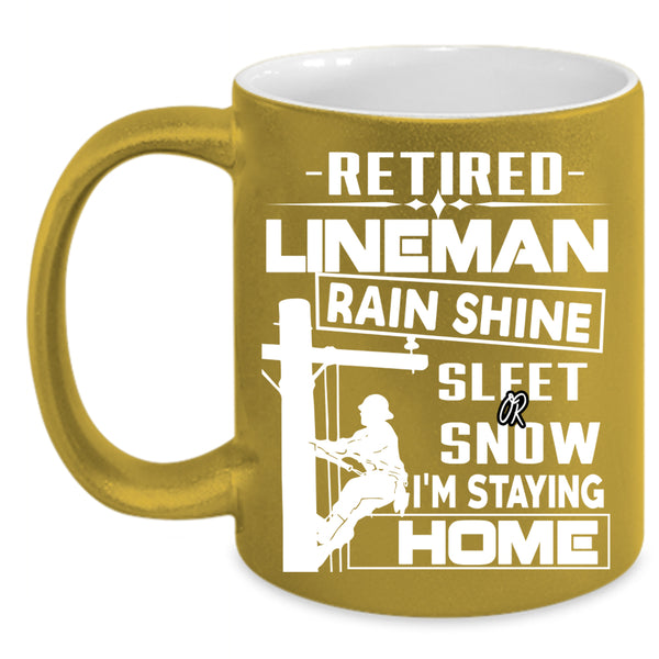 Retired Lineman Coffee Mug, Cool Grandpa Coffee Cup