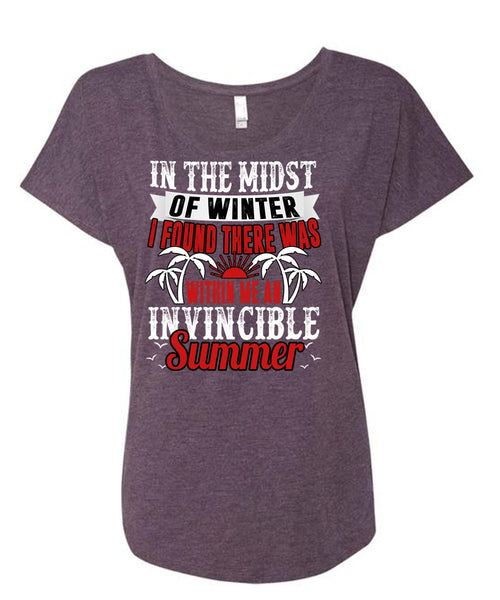 Me An Invincible Summer T Shirt, Being A Fisher T Shirt, Cool Shirt (Ladies' Triblend Dolman Sleeve)