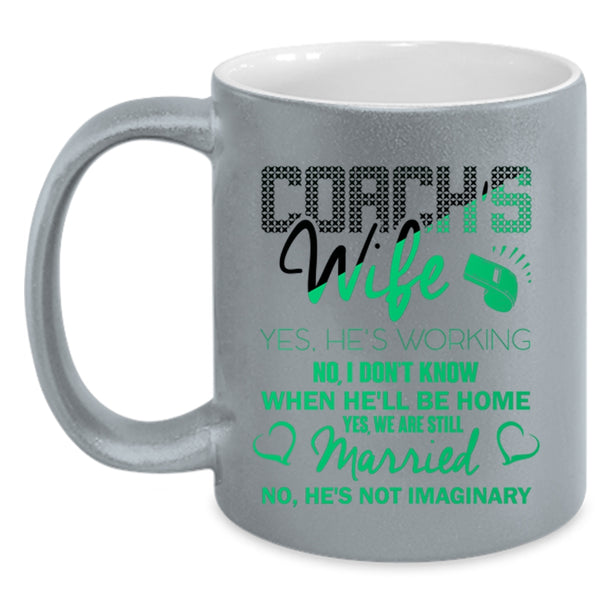 Cute Gift For My Wife Coffee Mug, Coach's Wife Accent Mug