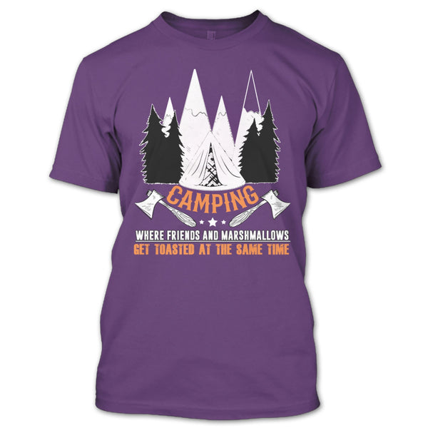 Camping T Shirt, Where Friends And Marshmalows T Shirt