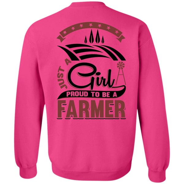 I Love Farming T Shirt, Just A Girl Proud To Be A Farmer Sweatshirt