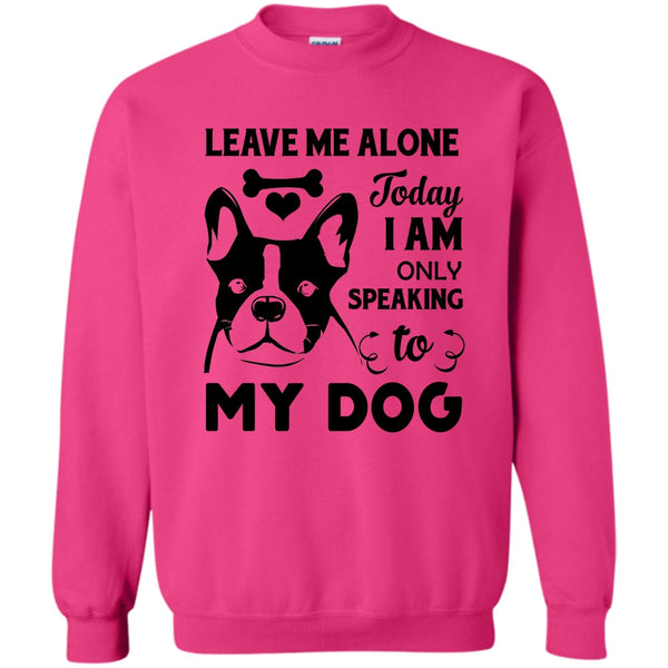 I Love My Dog T Shirt, Leave Me Alone Today I Am Only Speaking To My Dog Sweatshirt