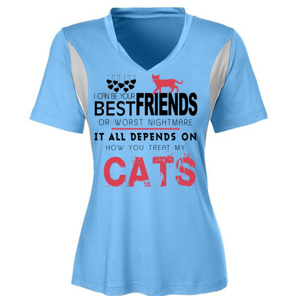 Best Friends Or Worst Nightmare T Shirt, Depends On How You Treat My Cats T Shirt