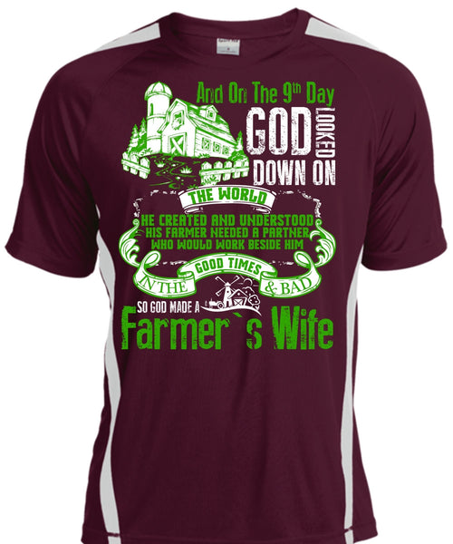 God Made A Farmer's Wife T Shirt, Being A Farmer T Shirt, Cool Shirt