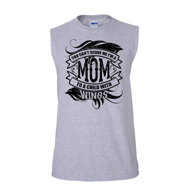You Can't Scare Me T Shirt, Coolest Mom Tank Top (Men's Cotton Sleeveless)