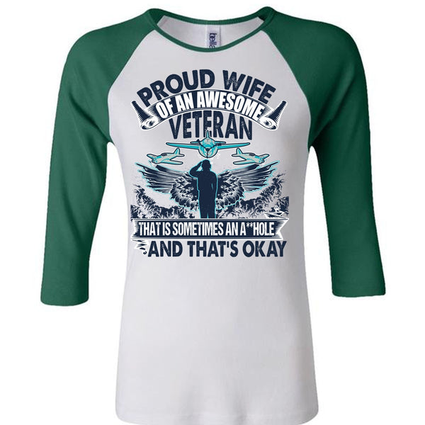 Proud Wife Of An Awesome Veteran T Shirt, I Love Veteran T Shirt, Awesome T-Shirts