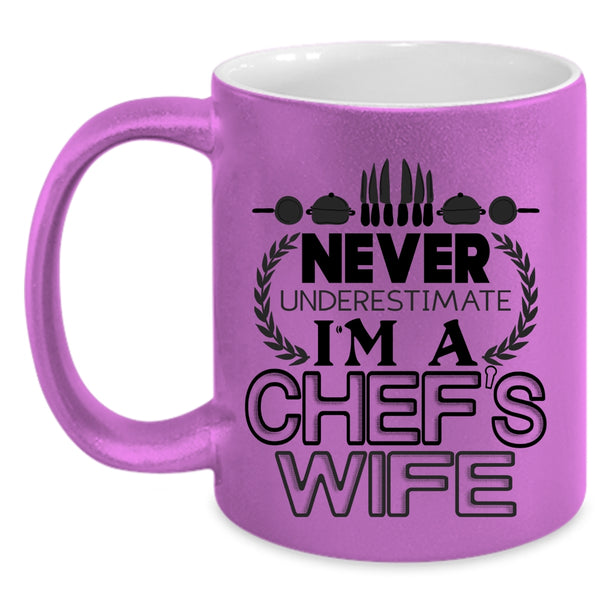 Cool Just Married Coffee Mug, I'm A Chef's Wife Accent Mug