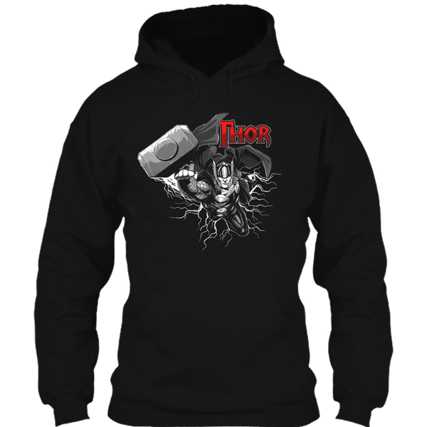 A black t-shirt with the shopify logo