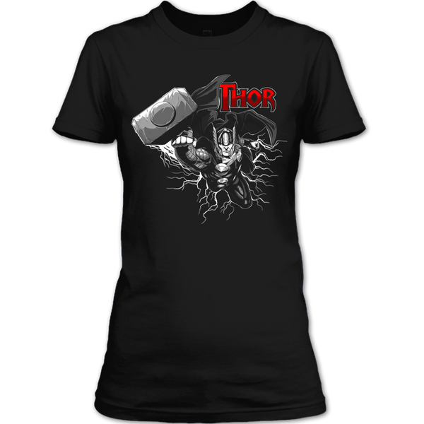 A black t-shirt with the shopify logo