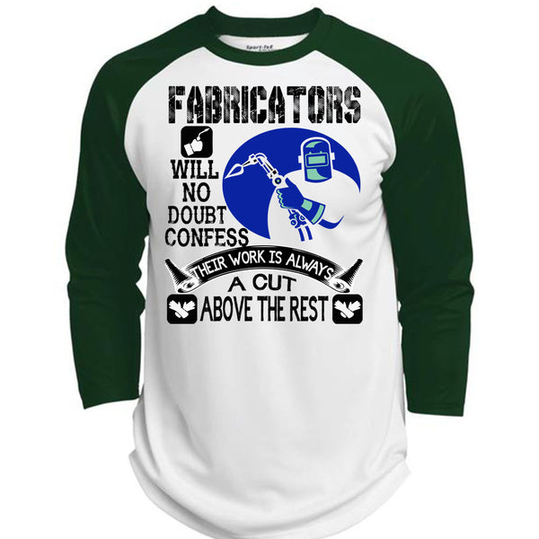 Fabricators Will No Doubt Confess T Shirt, Being A Welder T Shirt, Awesome T-Shirts  (Polyester Game Baseball Jersey)