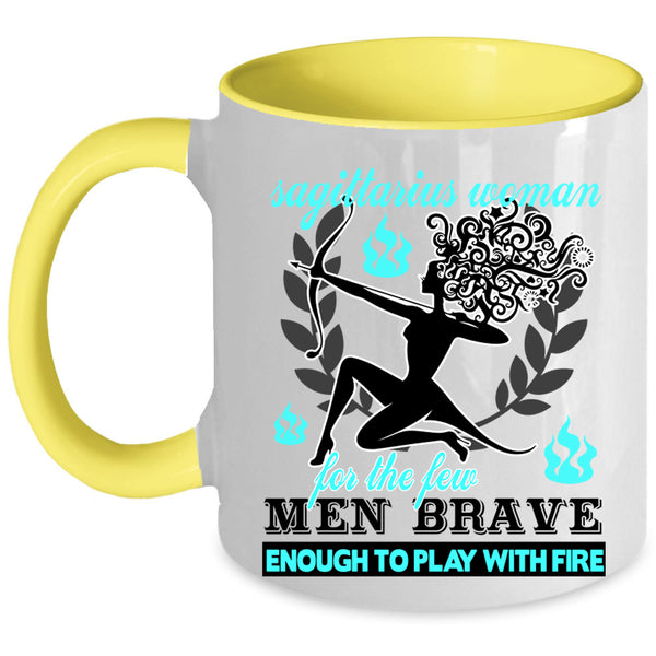 Enough To Play With Fire Coffee Mug, Sagittarius Woman Accent Mug