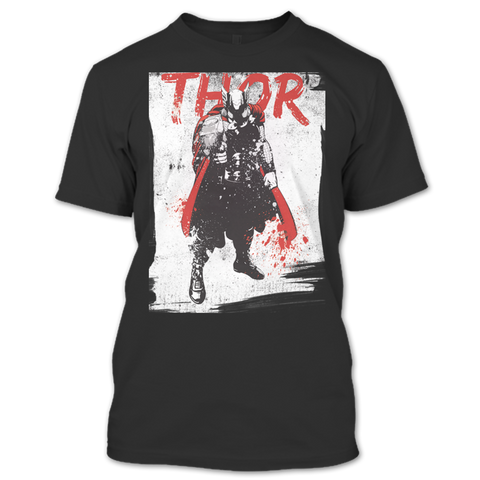 A black t-shirt with the shopify logo