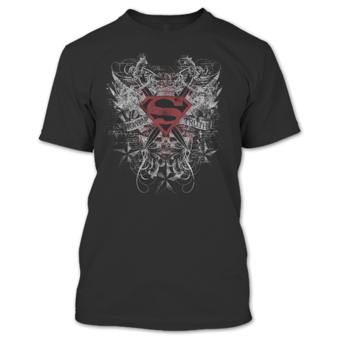 A black t-shirt with the shopify logo