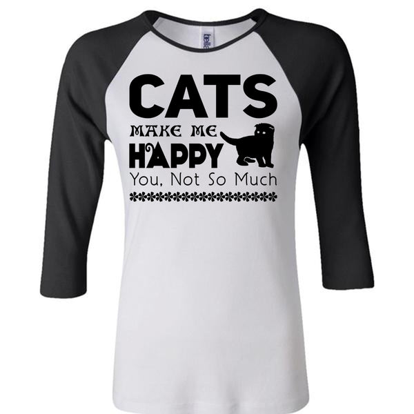 Cats Make Me Happy T Shirt, I Love Cat T Shirt, Cool Pets T Shirt