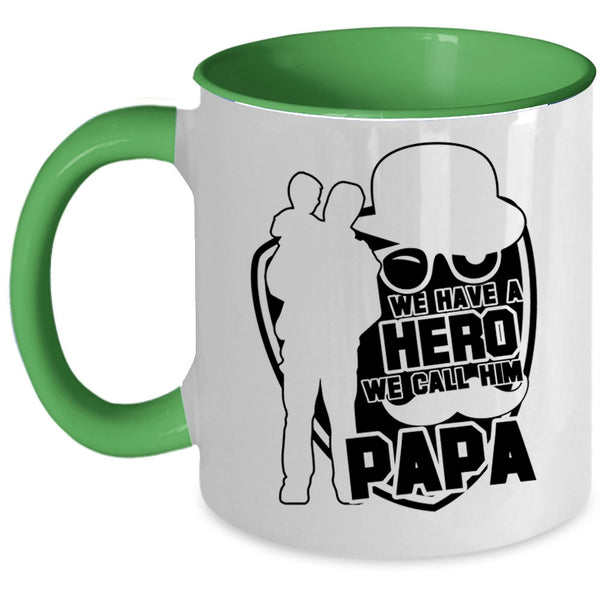 Best Gift For My Kids Coffee Mug, We Call Him Papa Accent Mug