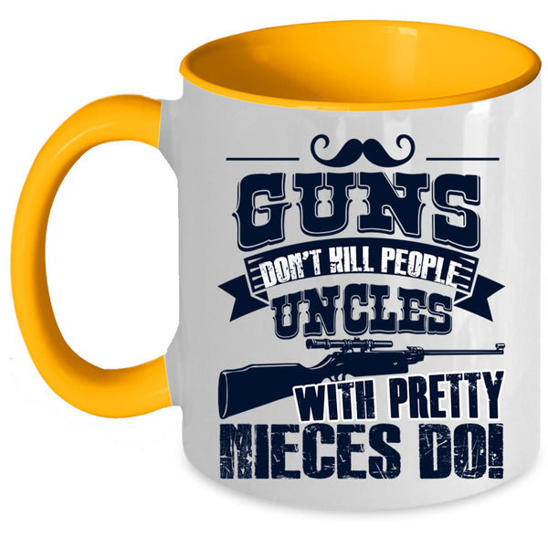 Awesome Uncles Coffee Mug, Uncles With Pretty Nieces Accent Mug