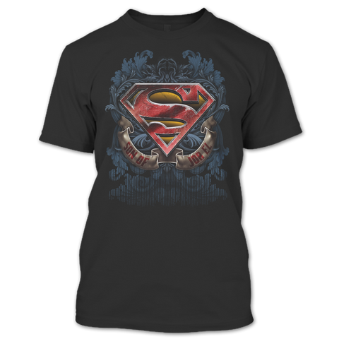 A black t-shirt with the shopify logo