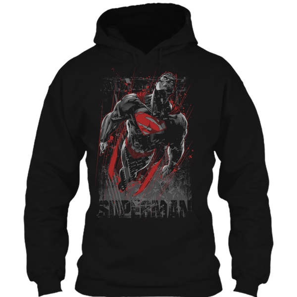 A black t-shirt with the shopify logo