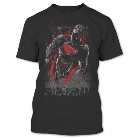 A black t-shirt with the shopify logo