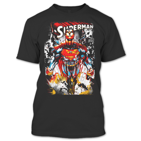 A black t-shirt with the shopify logo