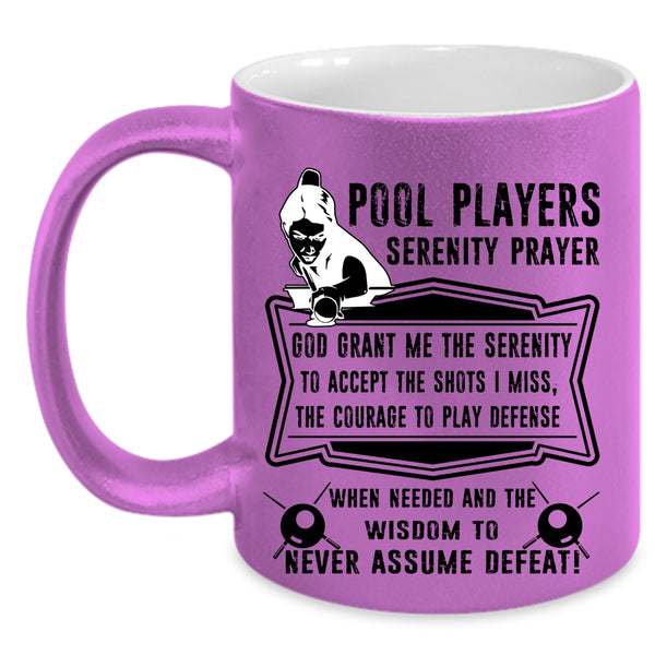 Cool Sport Coffee Mug, Pool Players Serenity Prayer Accent Mug
