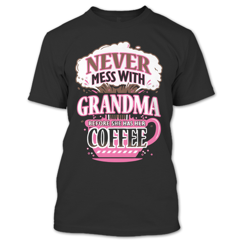 A black t-shirt with the shopify logo