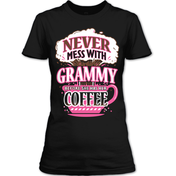 A black t-shirt with the shopify logo