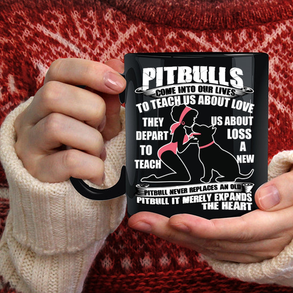 Pitbulls Come Into Our Lives Coffee Mug, Cute Gift For My Daughter Coffee Cup