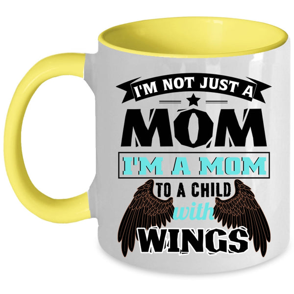 Cute Kids Coffee Mug, I'm A Mom To A Child With Wings Accent Mug