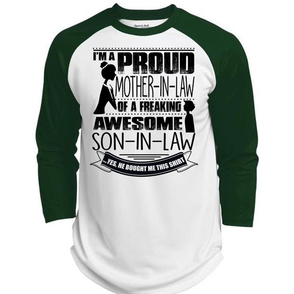 I'm A Proud Mother In Law T Shirt, I Love Mom T Shirt, Awesome T-Shirts  (Polyester Game Baseball Jersey)