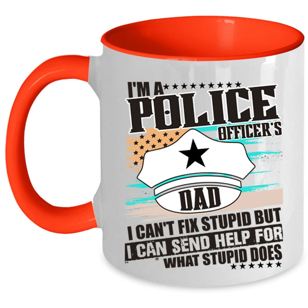 Awesome Police Officer's Dad Coffee Mug, I'm A Police Officer's Dad Accent Mug