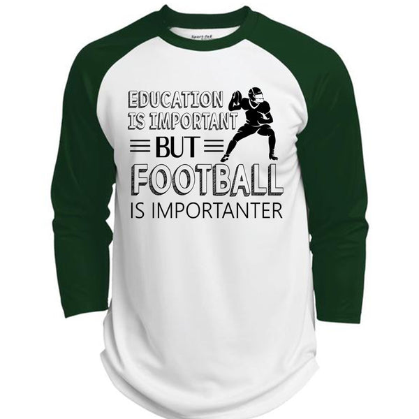 Education Is Important But Football Is Importanter T Shirt, Favorite T Shirt  (Polyester Game Baseball Jersey)