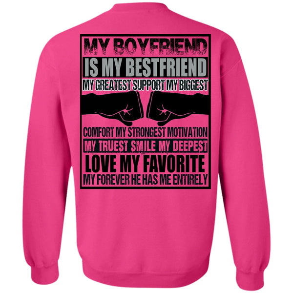 I Love Boyfriend T Shirt, My Boyfriend Is My Best Friend Sweatshirt