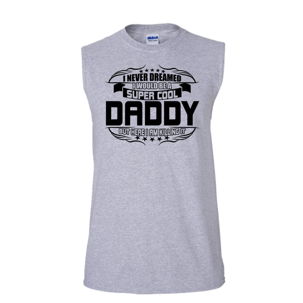 Cool Daddy T Shirt, Gift For Dad Tank Top (Men's Cotton Sleeveless)