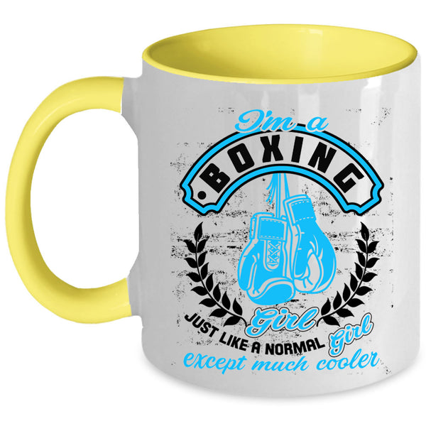 Cool Gift For Boxing Girl Coffee Mug, I'm A Boxing Girl Accent Mug
