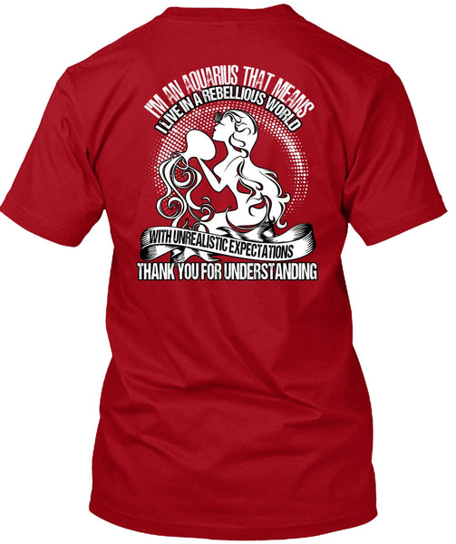 I'm An Aquarius T Shirt, Thank You For Understanding T Shirt
