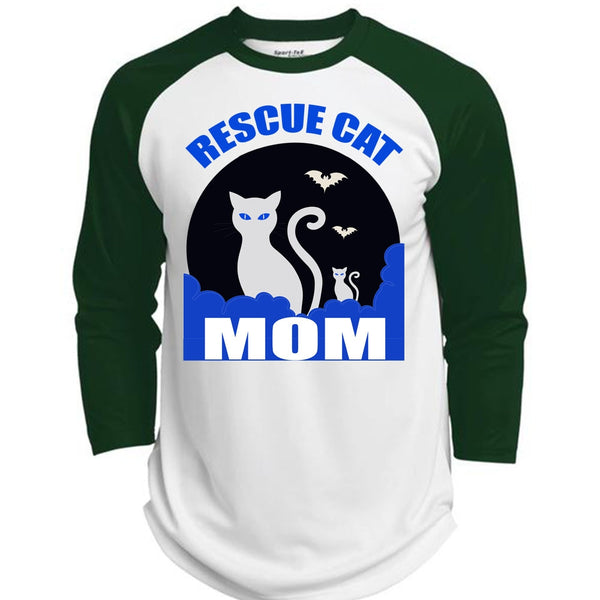 Rescue Cat Mom T Shirt, I Love My Cat T Shirt, Awesome T-Shirts  (Polyester Game Baseball Jersey)
