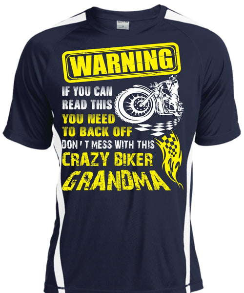 Don't Mess With This Crazy Biker Grandma T Shirt, Sport T Shirt