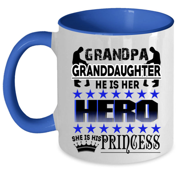 Cool Gift For Grandpa Coffee Mug, Grandpa And Granddaughter Accent Mug