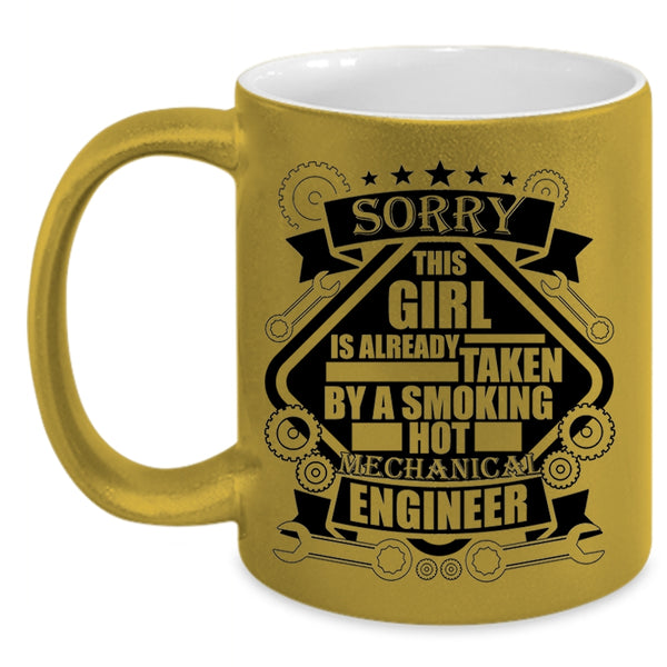 Beautiful Wife Coffee Mug, Taken By A Mechanical Engineer Accent Mug